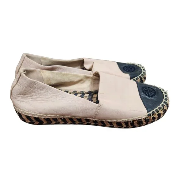 Tory Burch Cream and Black Espadrille Flats - Picture 4 of 11